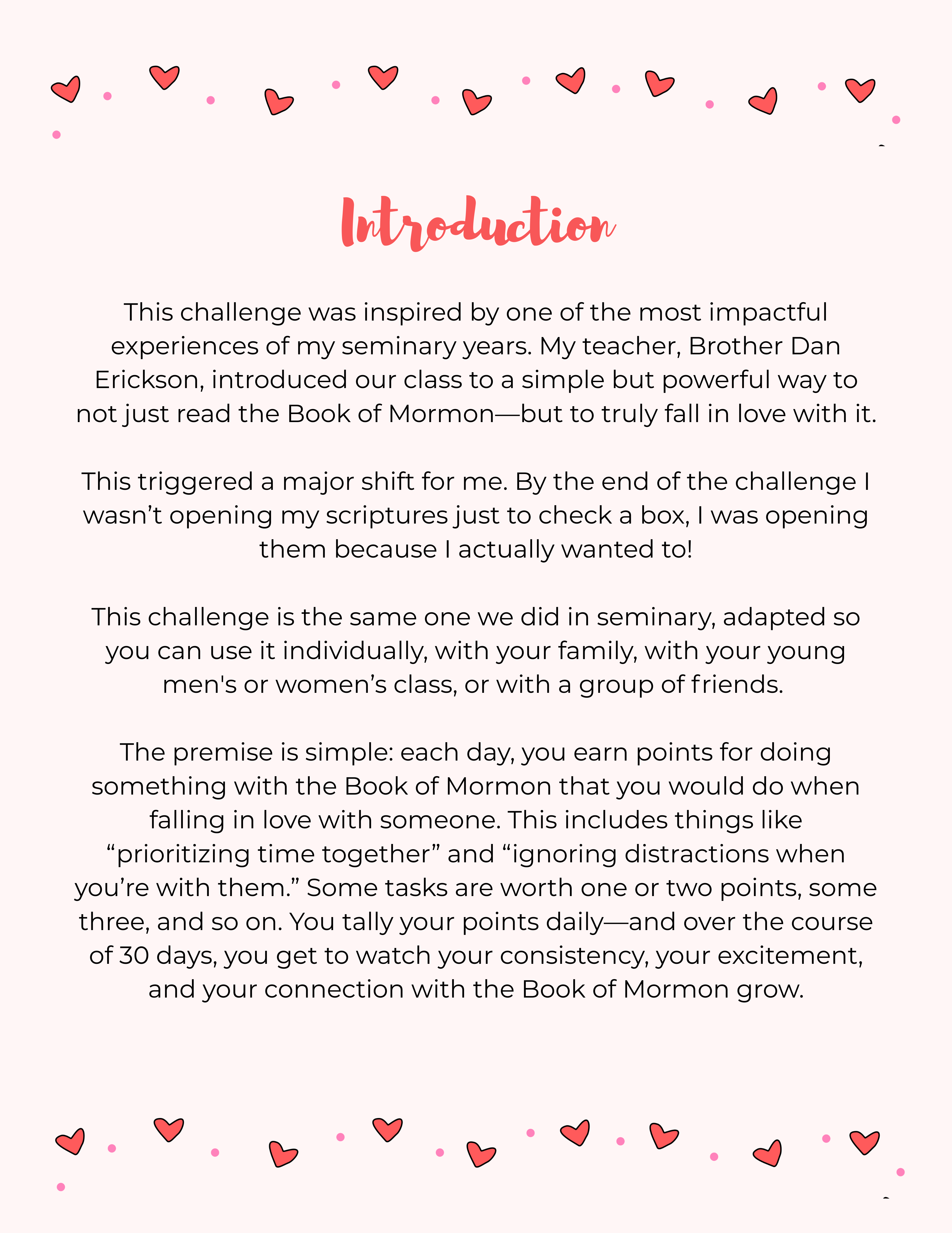 Fall in Love with the Book of Mormon Challenge