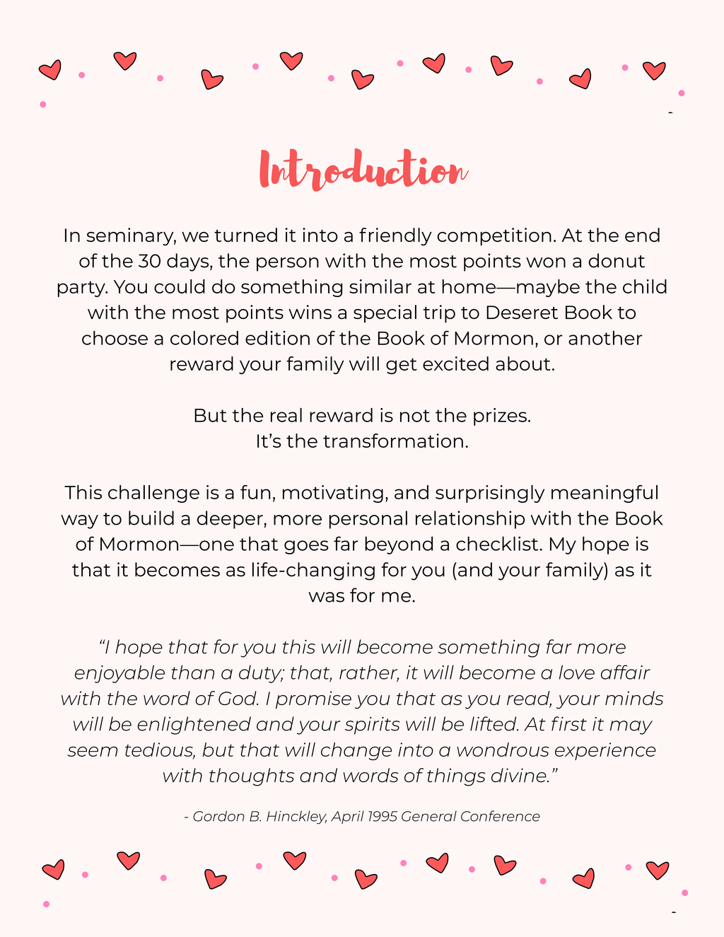 Fall in Love with the Book of Mormon Challenge